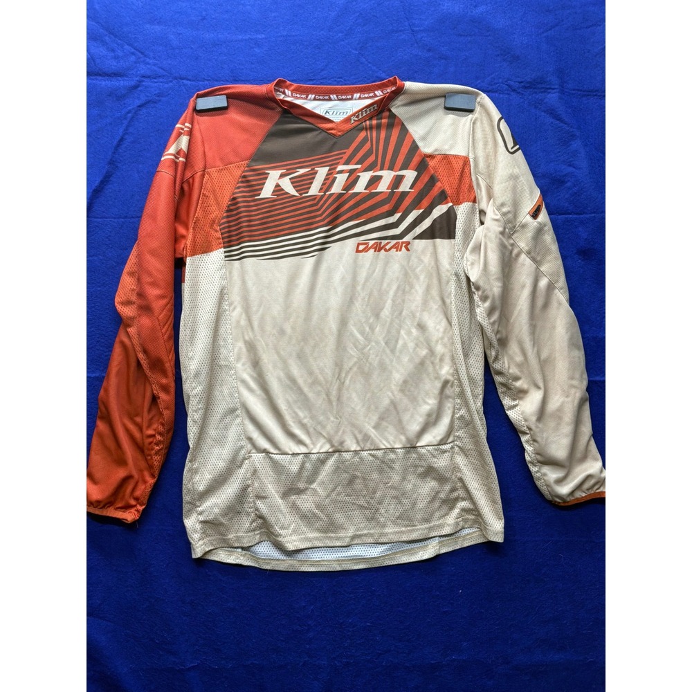 [Motocross] Mens Klim Dakar Jersey Large Orange Tan